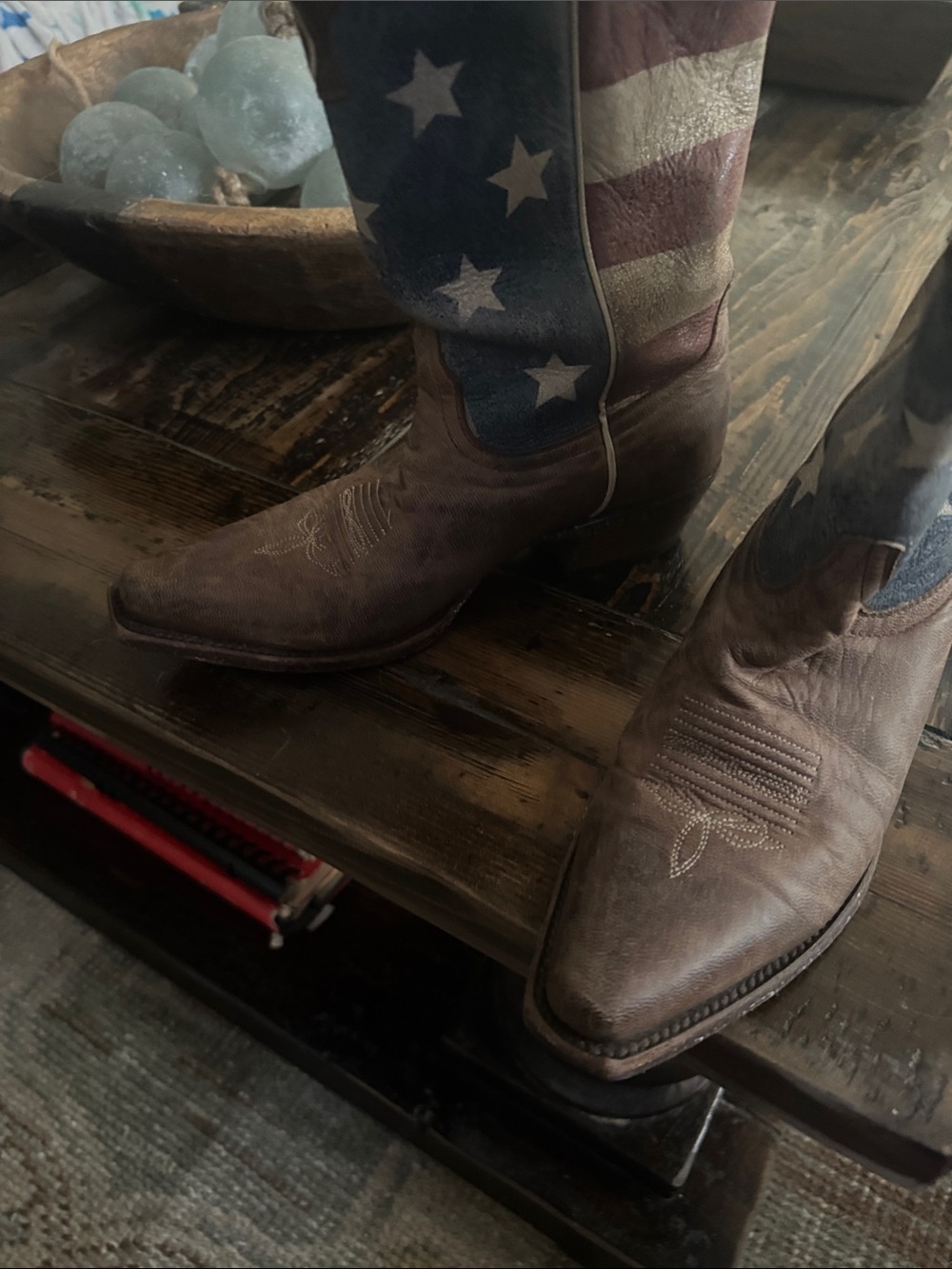 Shyanne Patriotic Red White and Blue Western Cowboy Boots